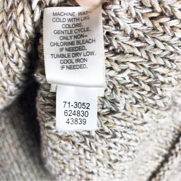 J. Jill Open Knit Cotton Pull Over Sweater | Beige Brown | Size Small - Picture 6 of 10